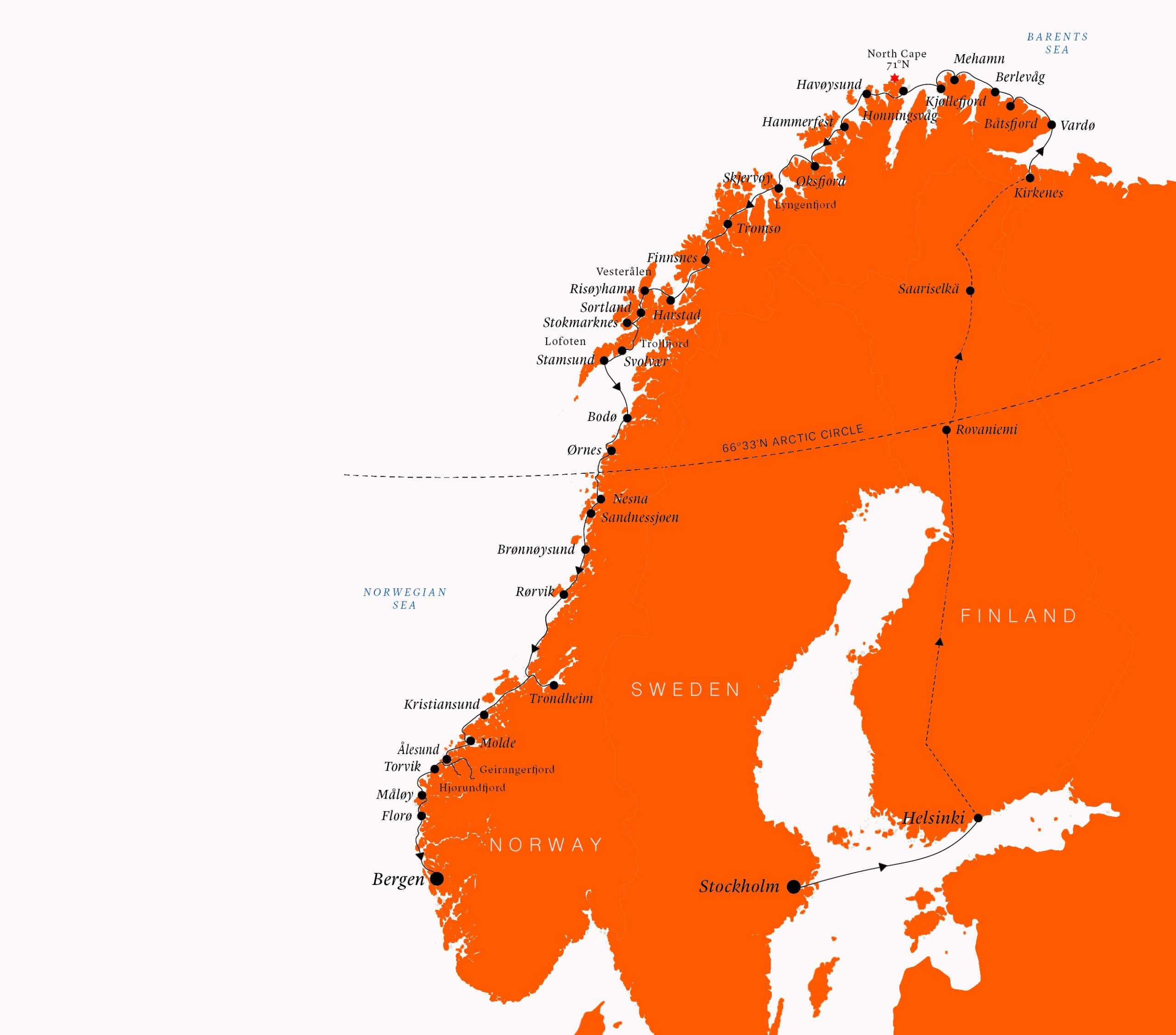 Midnight Sun Cruise Hurtigruten