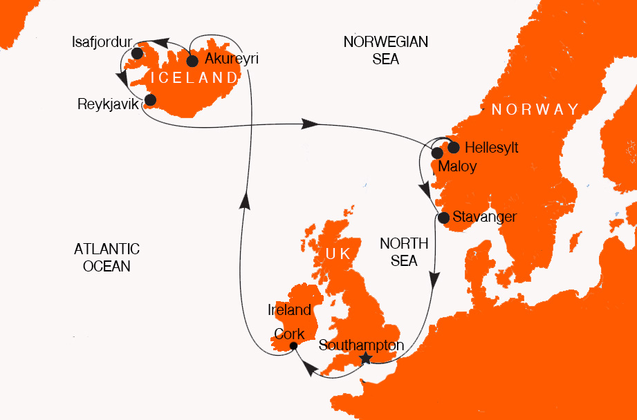 northern europe cruise MSC Virtuosa