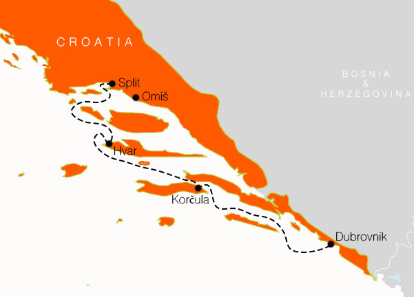Croatia Island Hopping MAP