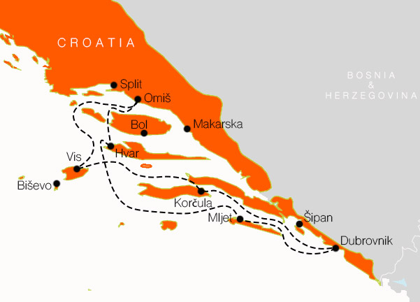 Lupus Mare 8 Day Cruise MAP