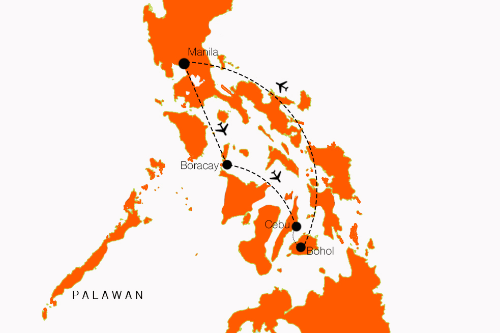 11 Day Cebu Bohol Boracay MAP