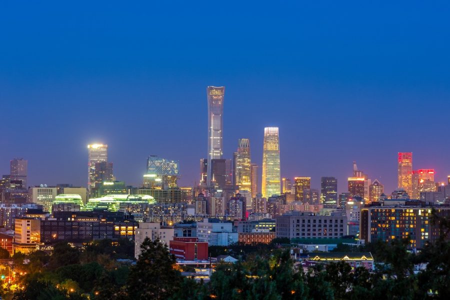 skyline of beijing, capital of china